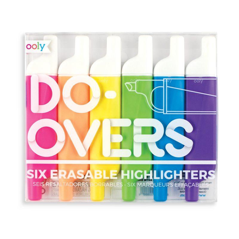 Ooly Do Overs Erasable Highlighter Set Of 6