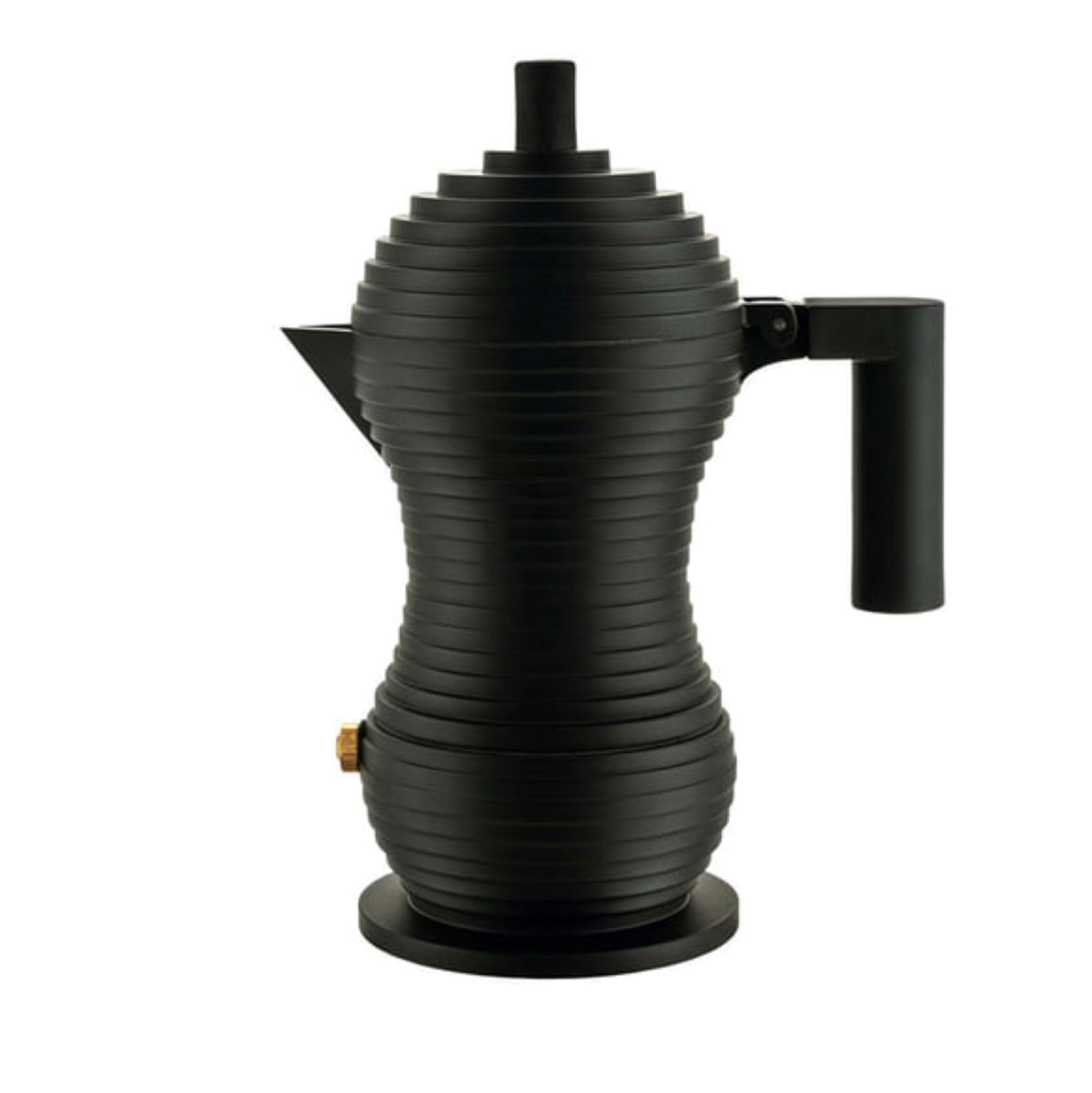 Alessi Black Pulcina Espresso Coffee Maker 3 Cup 