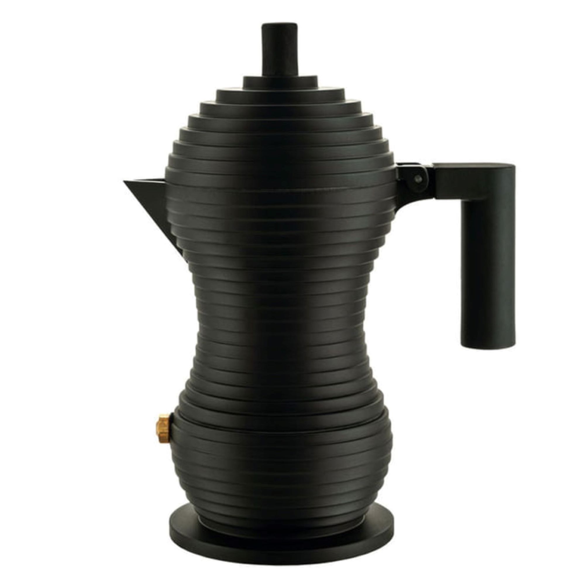 Alessi Black Pulcina Espresso Coffee Maker 6 Cup 