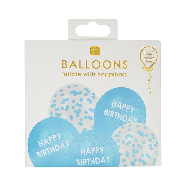 Talking Tables 5 Balloons Birthday Blue