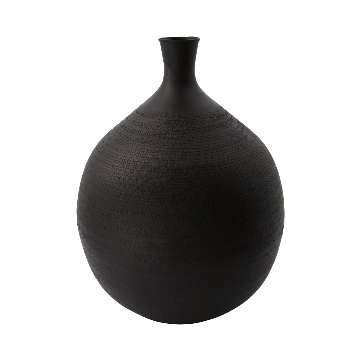 House Doctor Bottle Vase in Black Aluminium