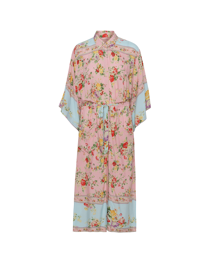 HunKøn Clarissa Kimono Shirt Dress