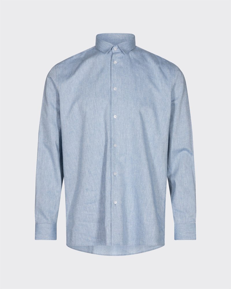 Minimum Medium Blue Keen Long Sleeved Shirt 8024