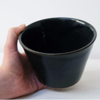 Shussai-gama Large Indigo Glaze Bowls