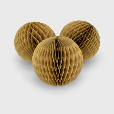 Honeycomb Paper Ball Trio 15 Cm Kraft