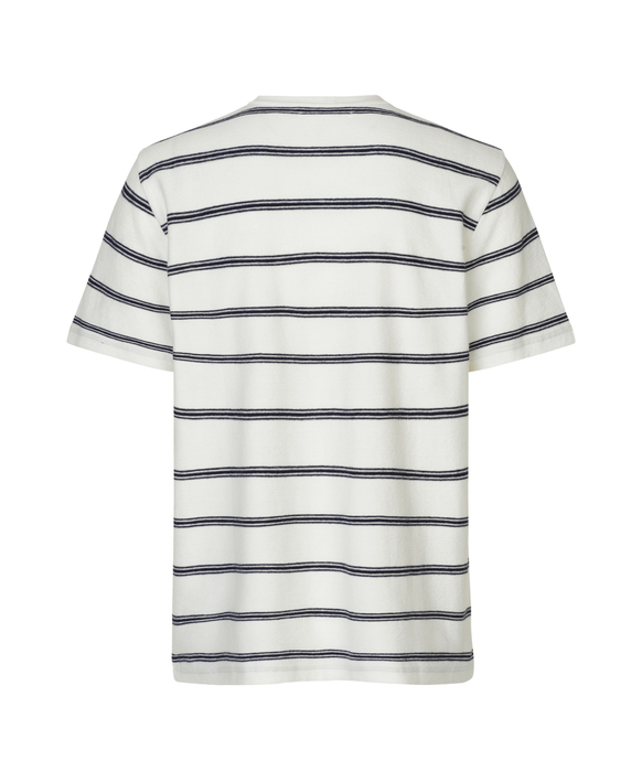 SamsoeSamsoe Katlego T Shirt Clear Cream Blue Stripe 
