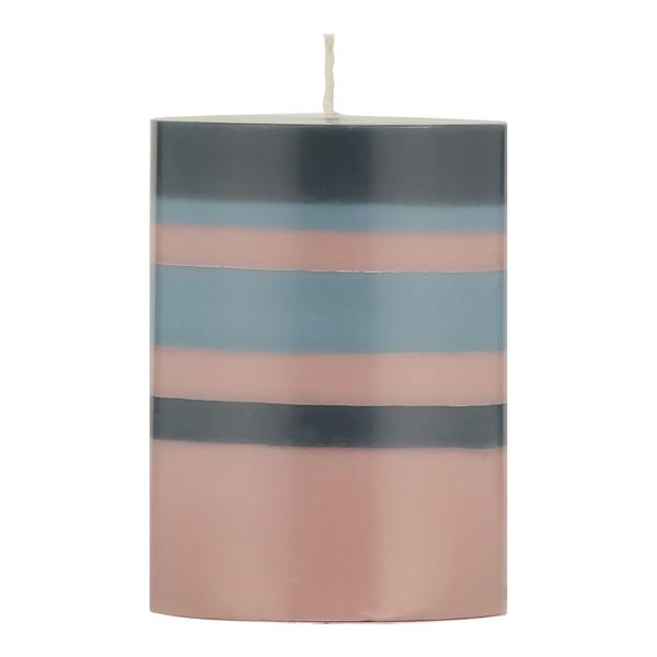 10 Cm Eco Pillar Candle Rose Pink Indigo Pompadour