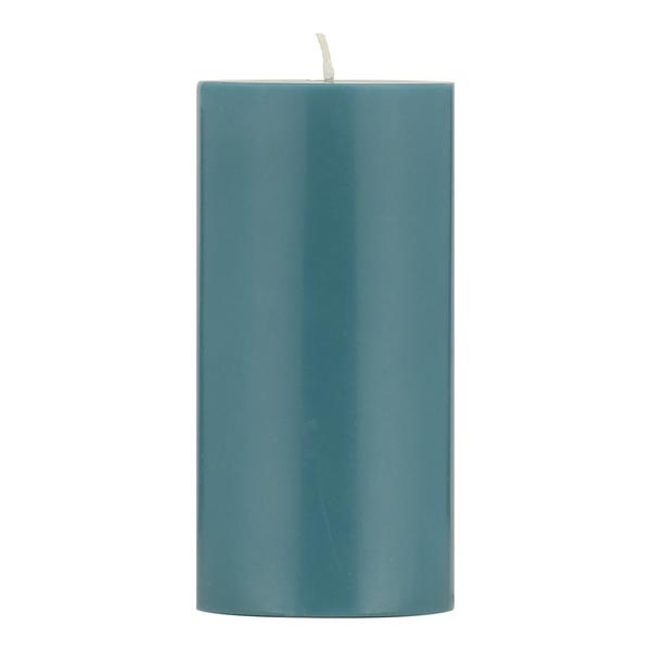 15 Cm Eco Pillar Candle Petrol Blue