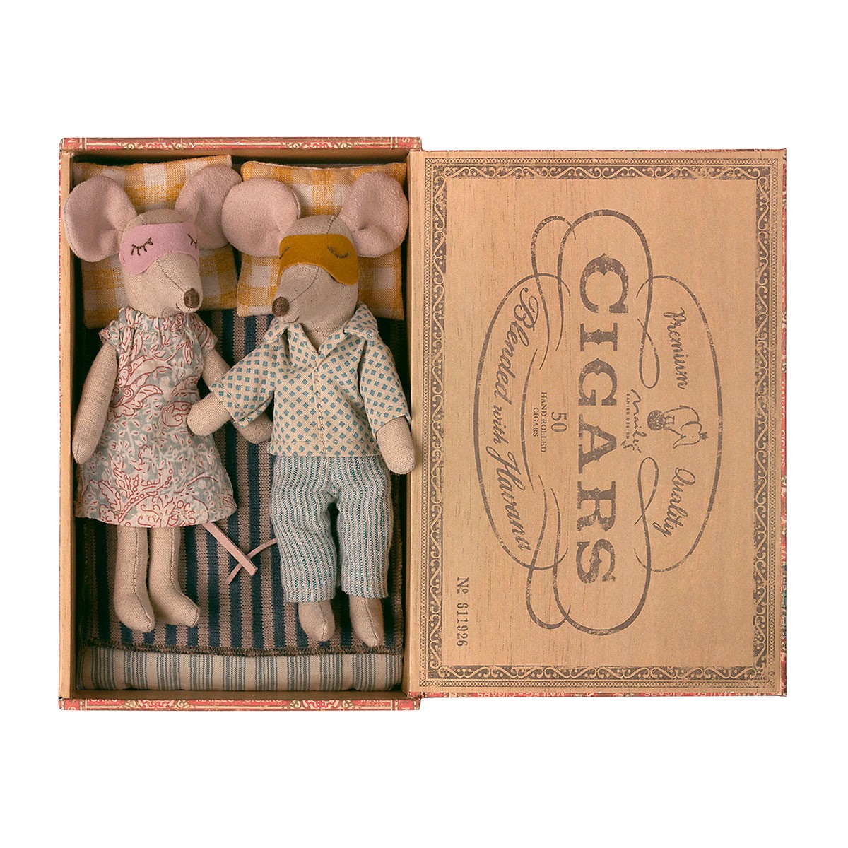 Maileg Mom and Dad Mice in a Box Toy