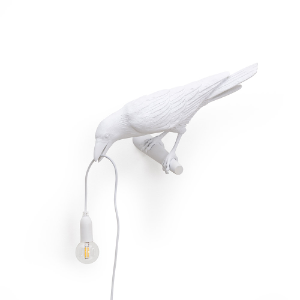 seletti-white-resin-bird-looking-left-lamp