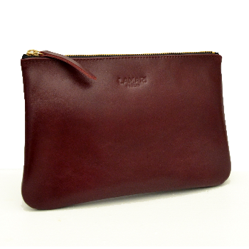 Leather Cosmetic Bag Bordeaux June Big