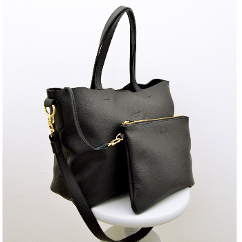 Big Leather Bag Black GRETA BAG