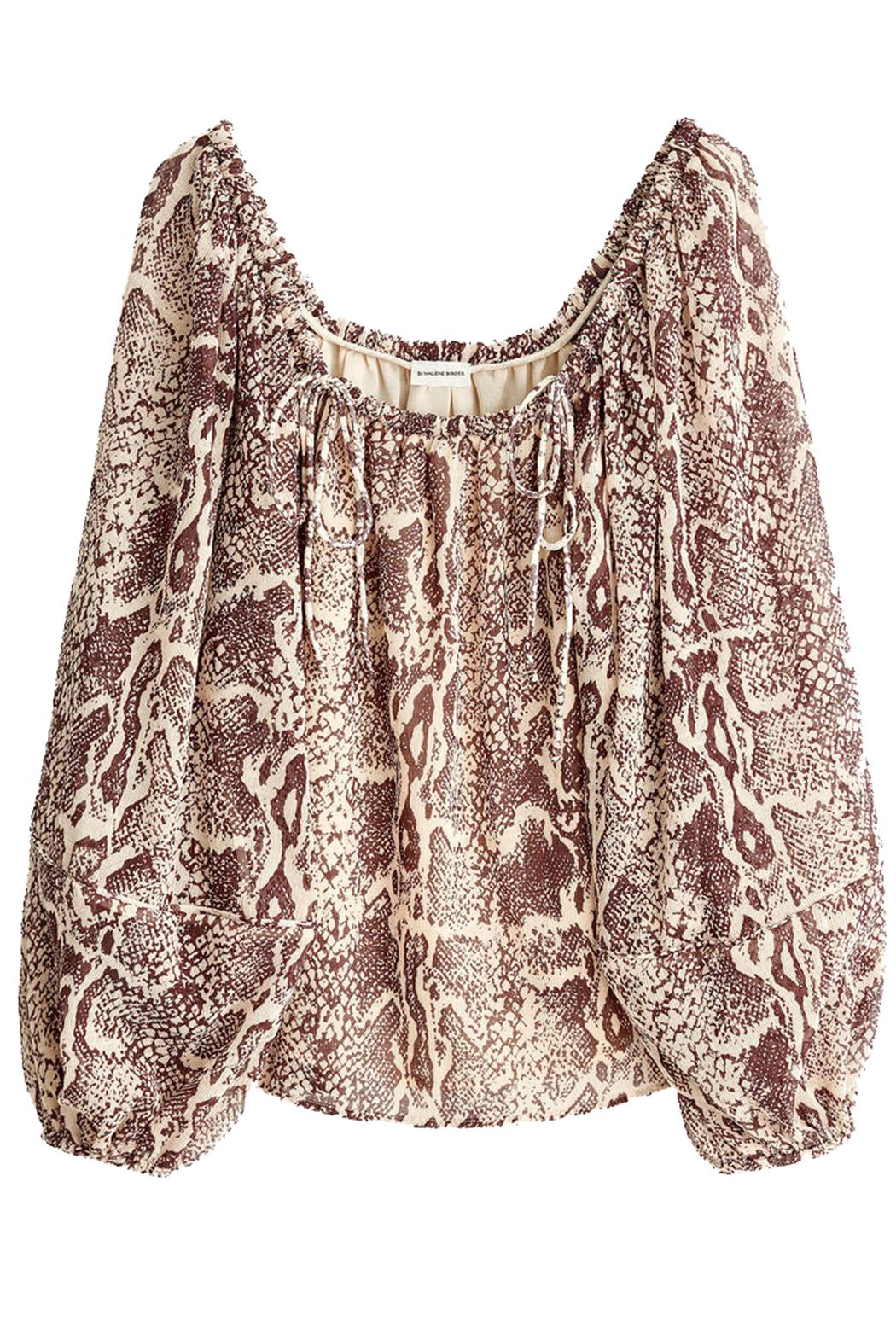 By Malene Birger Elodium Puff-Sleeved Blouse Wood