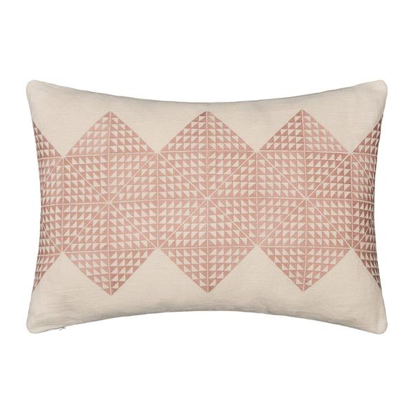 Dusky Pink Geotile Cushion Cover