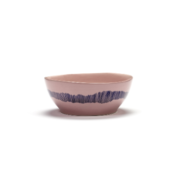 Serax Bowl L 18 cm Delicious Pink Swirl-Stripes Blue Feast Ottolenghi