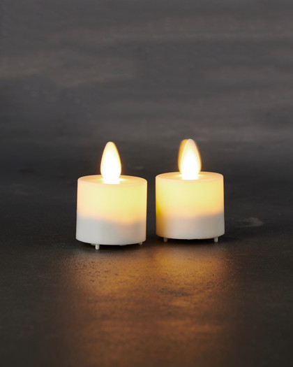 Sirius Set de 2 bougies LED SARA blanche