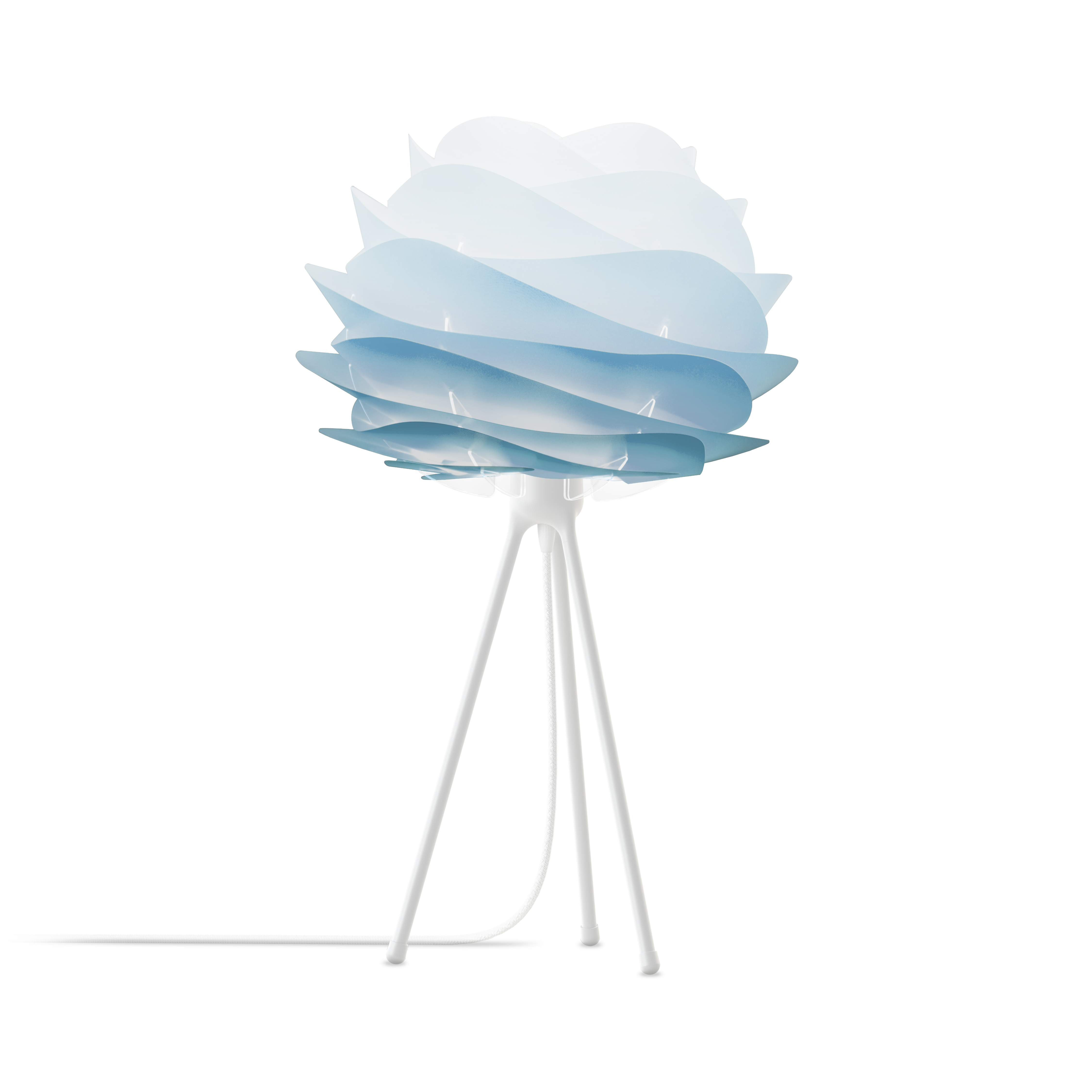 Mini Azure Carmina Table Lamp with White Tripod