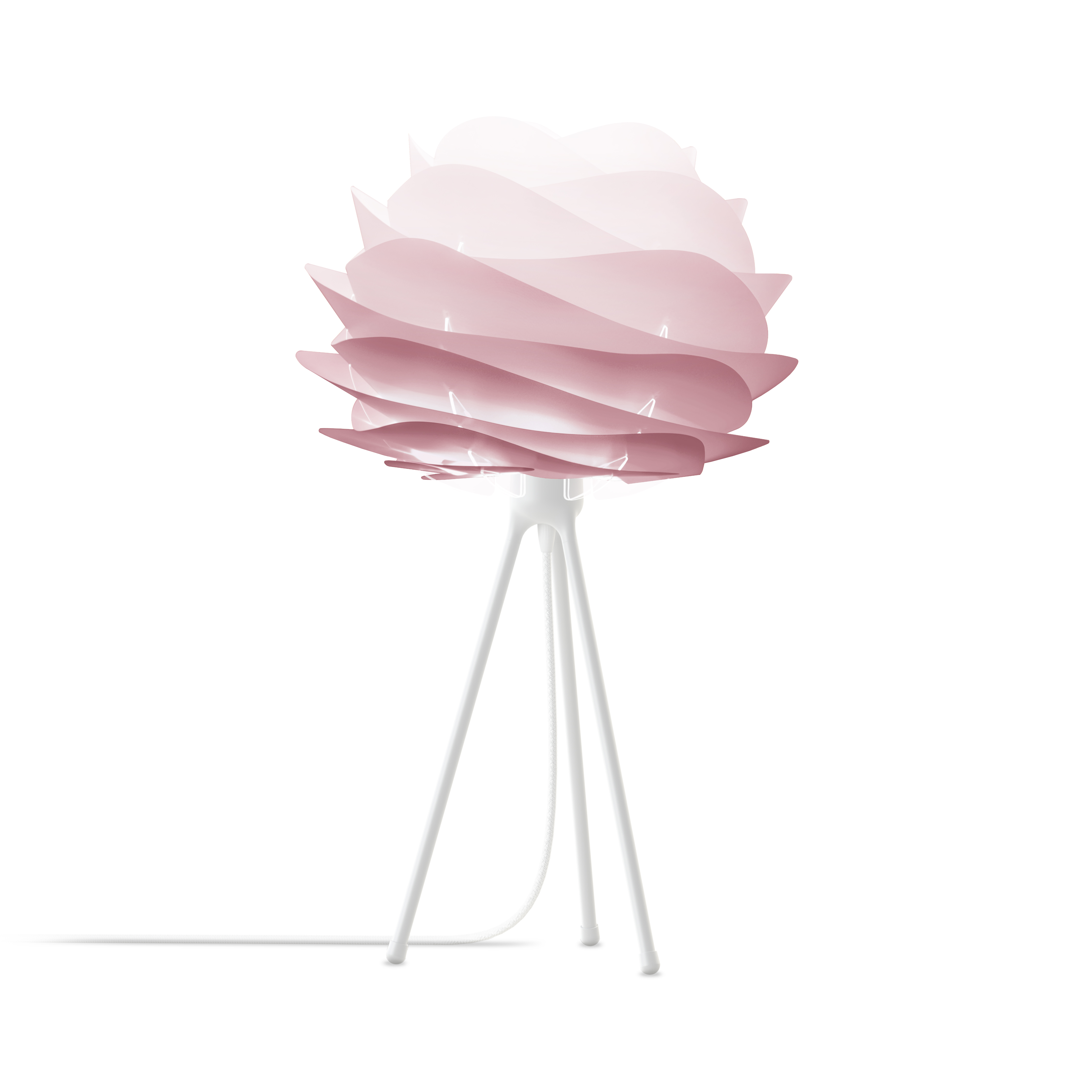 Mini Baby Rose Carmina Table Lamp with White Tripod