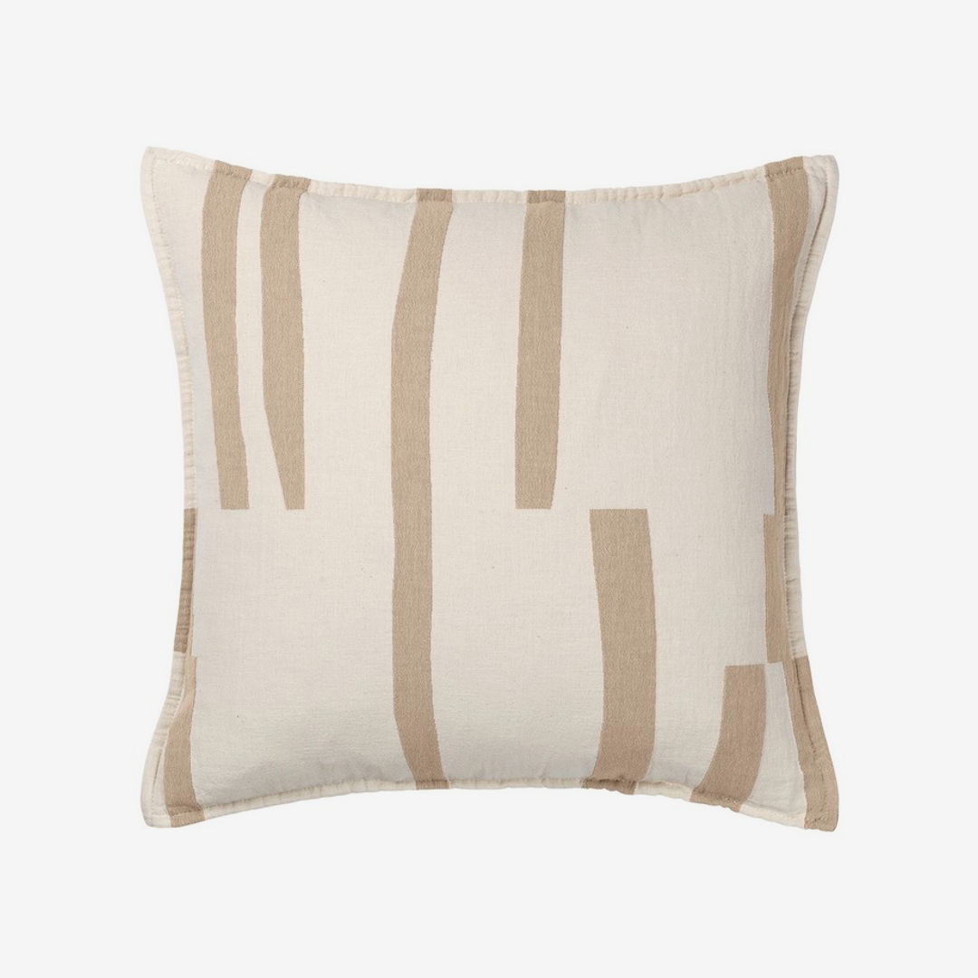 Elvang Lyme Grass Cushion Cover 50x50 Organic Cotton Beige