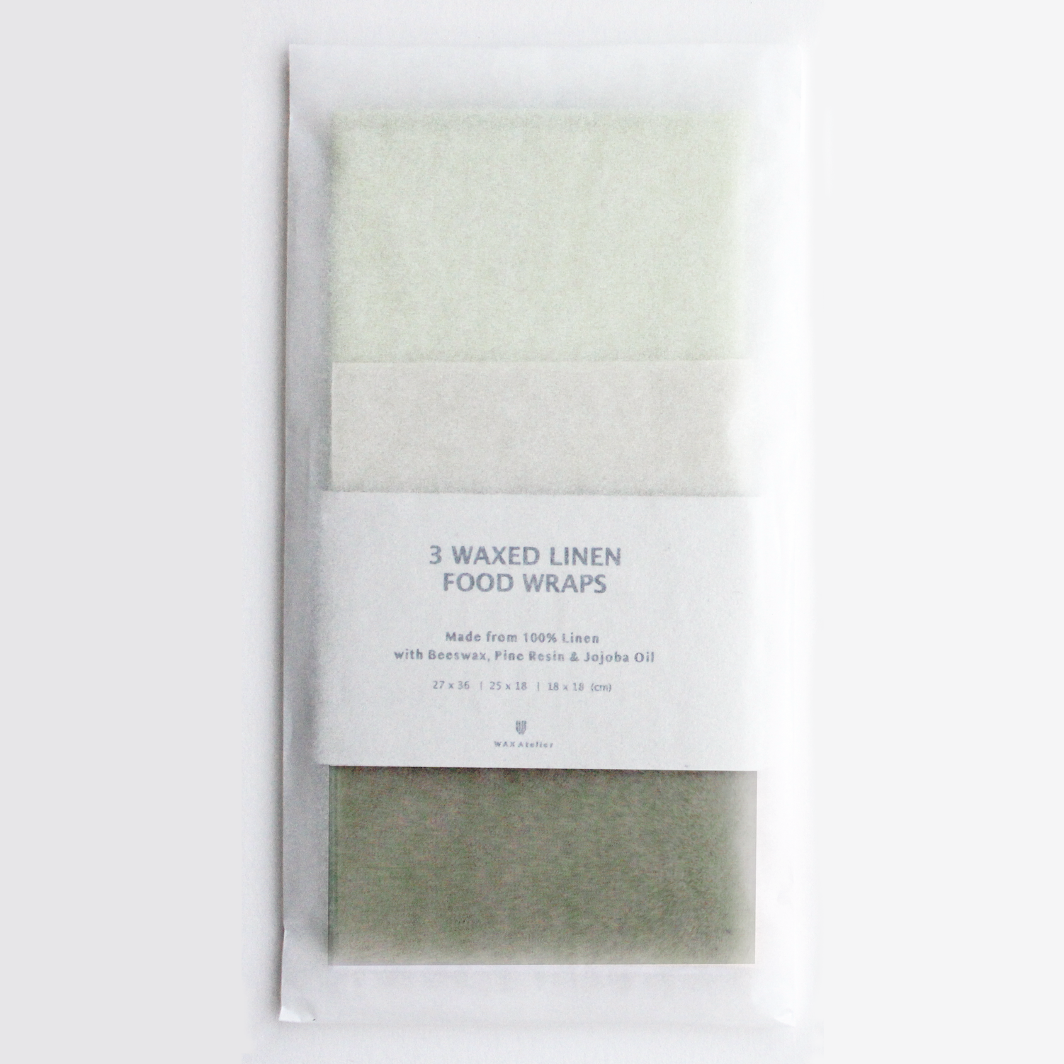 Wax Atelier 3 Waxed Linen Foodwraps