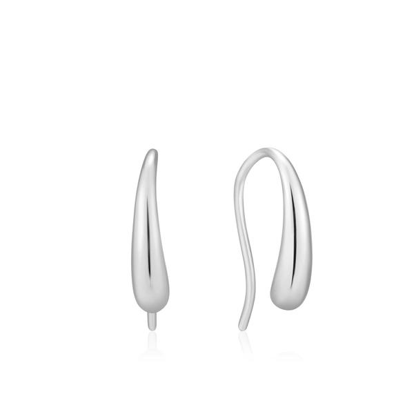 Ania Haie Silver Luxe Lobe Hook Earrings
