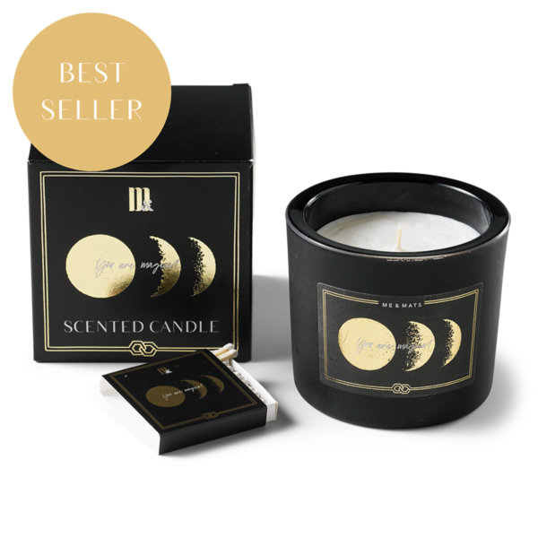 Me&Mats Black Galaxy Luxury Scented Candle with Matches