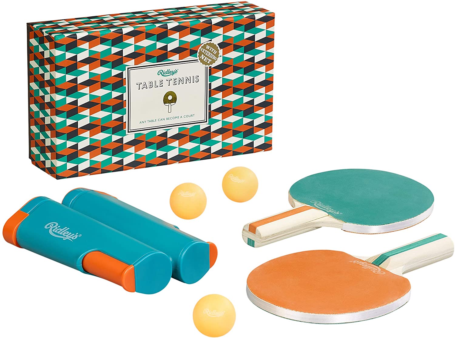 Ridleys Table Tennis Set with Extensible Net