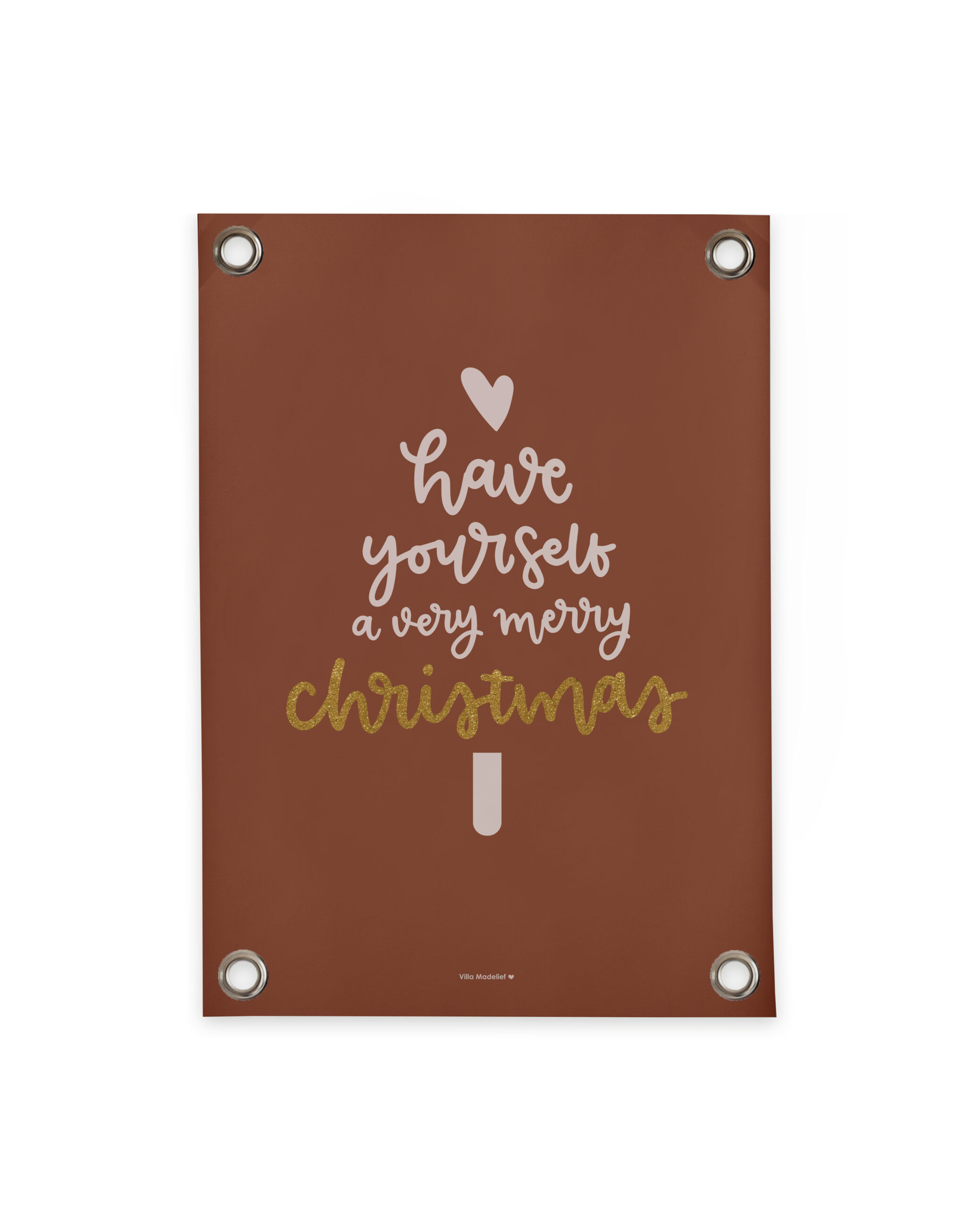 Villa Madelief 50x70cm Brown Have Yourself A Very Merry Christmas Garden Poster