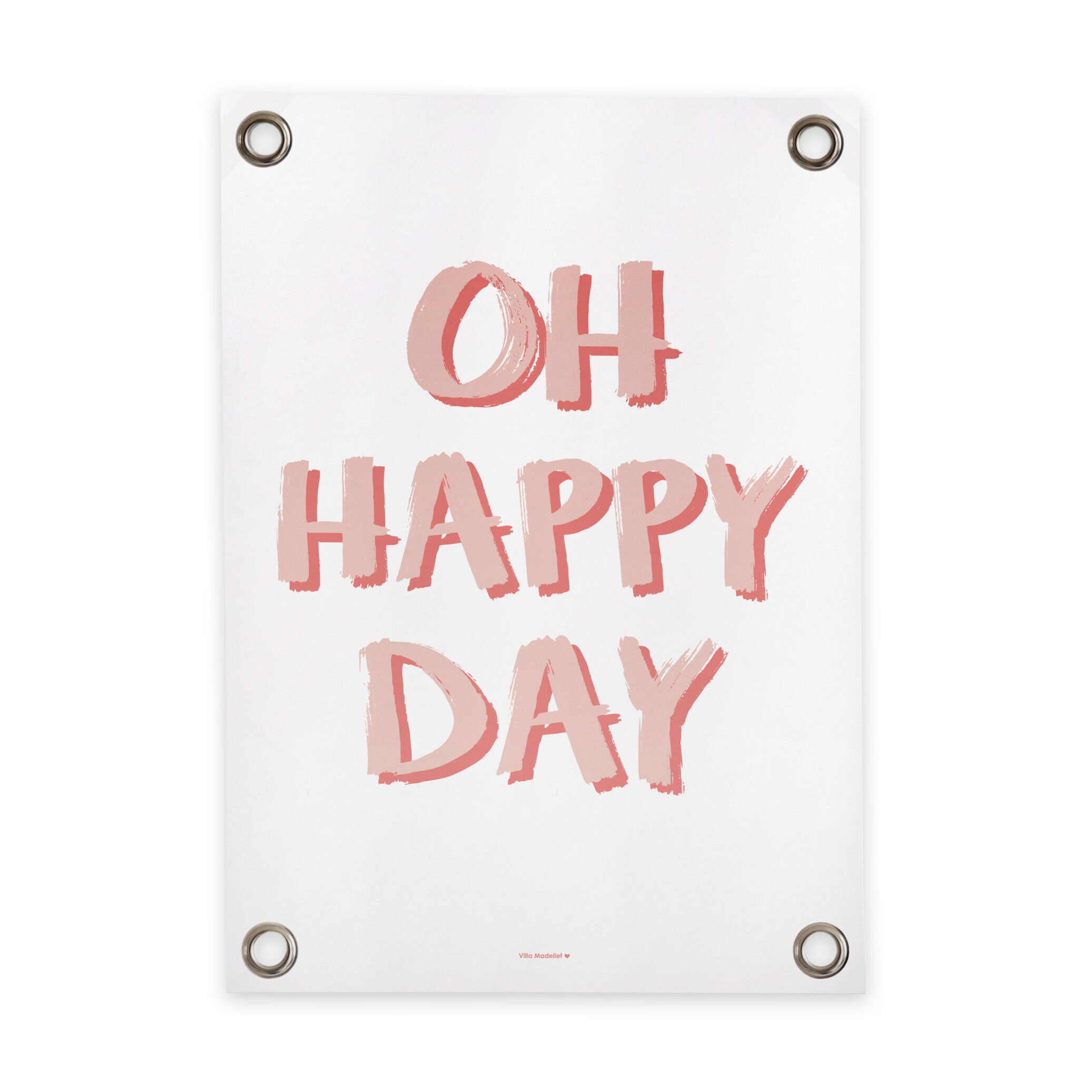Villa Madelief 50x70cm Tuin Poster Wit Roze Happy Day