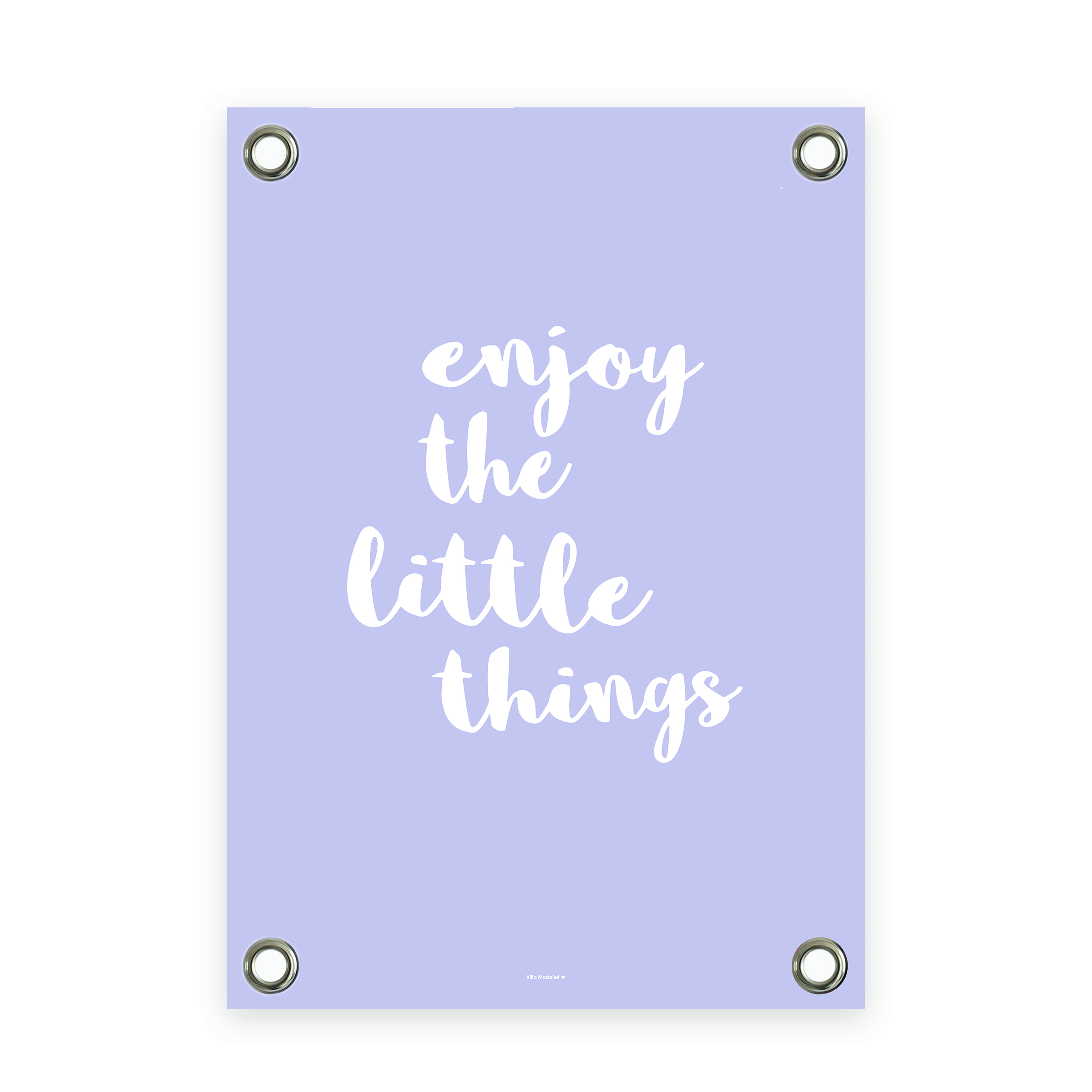 Villa Madelief 50 x 70cm Purple White Enjoy The Little Things Garden Poster