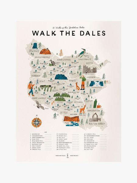 Oldfield design co Walk The Dales Poster