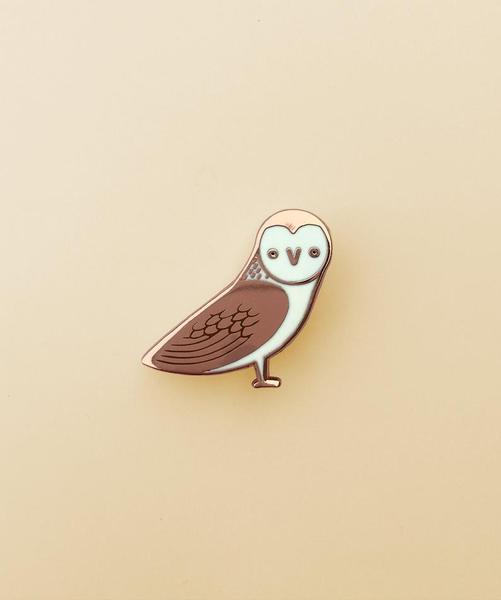 Tom Hardwick Barn Owl Enamel Pin Badge