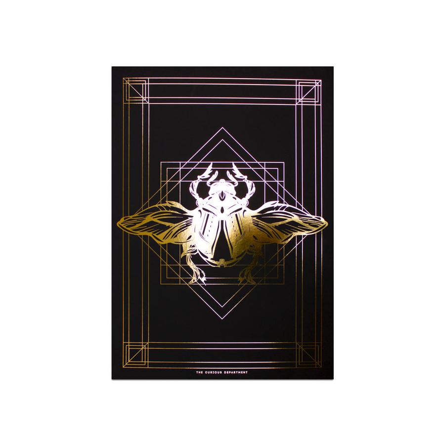 The Curious Department Art Deco Scarab Beetle Print