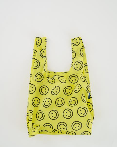 Baggu Standard Reusable Bag Wiederverwendbare Einkaufstasche Aus Nylon Yellow Happy