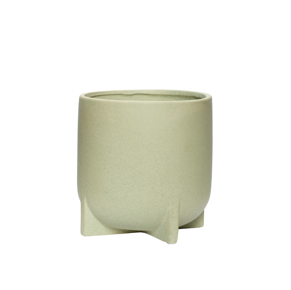 Hubsch Mint Ceramic Pot with Legs in Large
