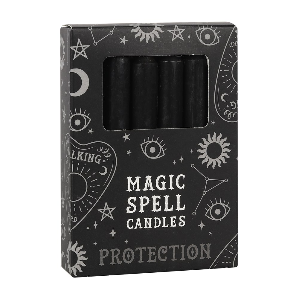 &Quirky Pack Of 12 Protection Spell Candles