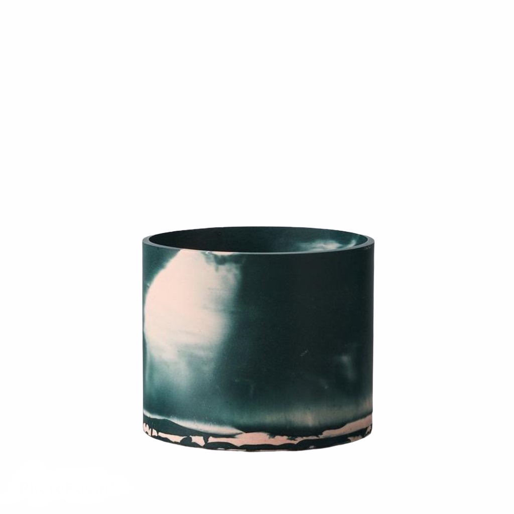 Green Vase Slate Green And Plaster Pink Large