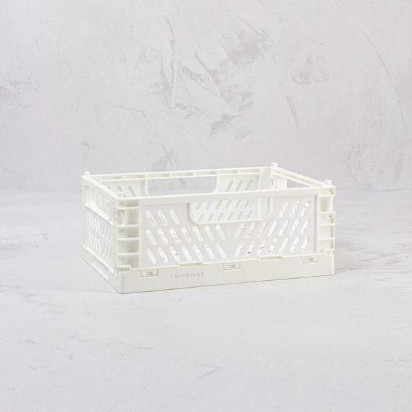 Chickidee White Tiny Folding Storage Crate