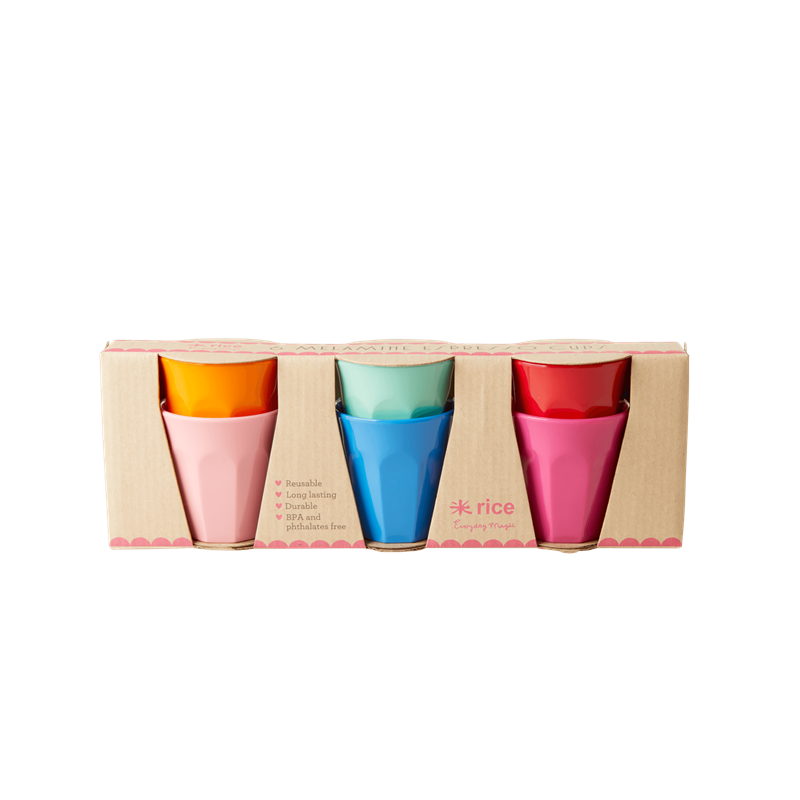 rice Colourful Melamine Cups Small