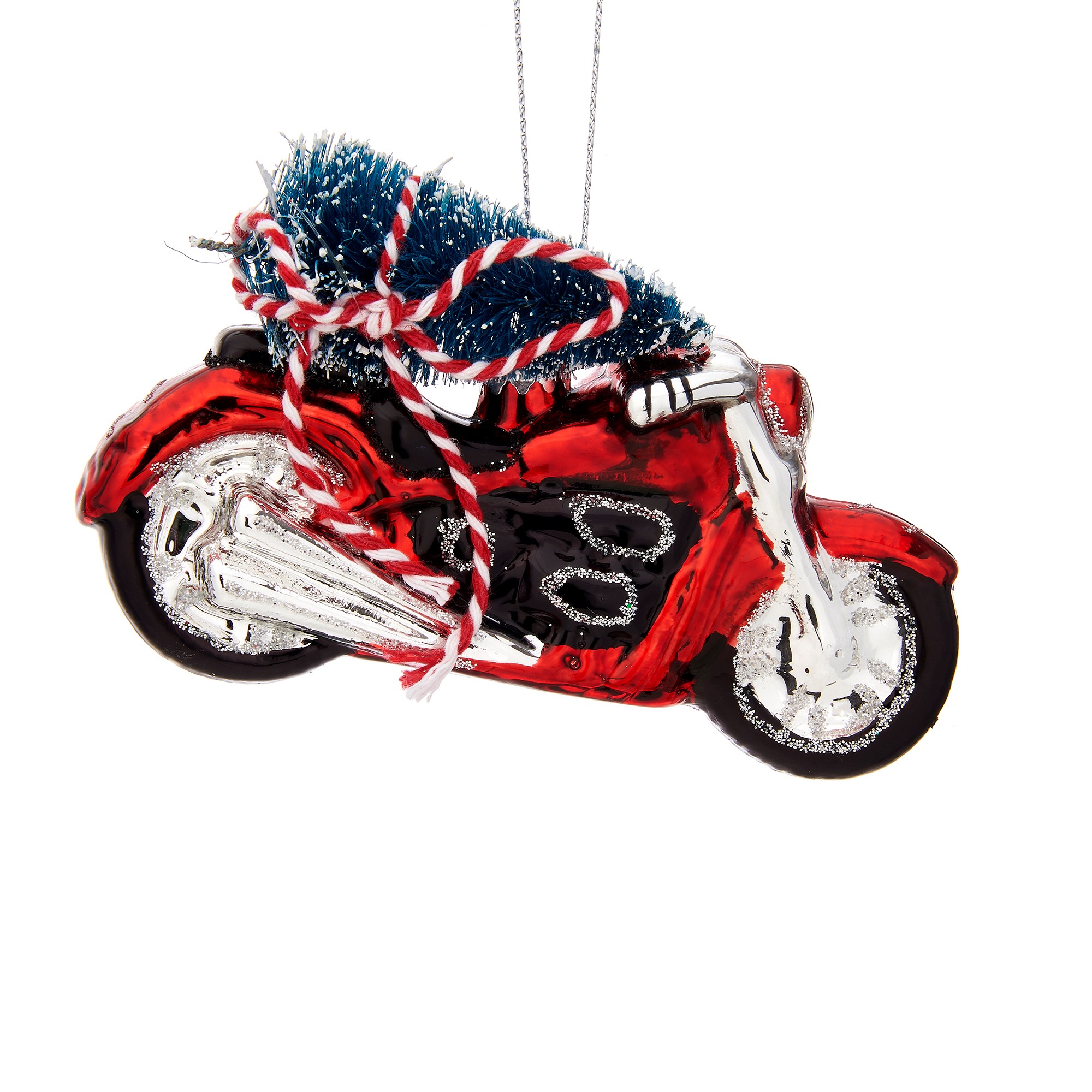 Sass & Belle  Christmas Tree On Motorcycle Shaped Bauble