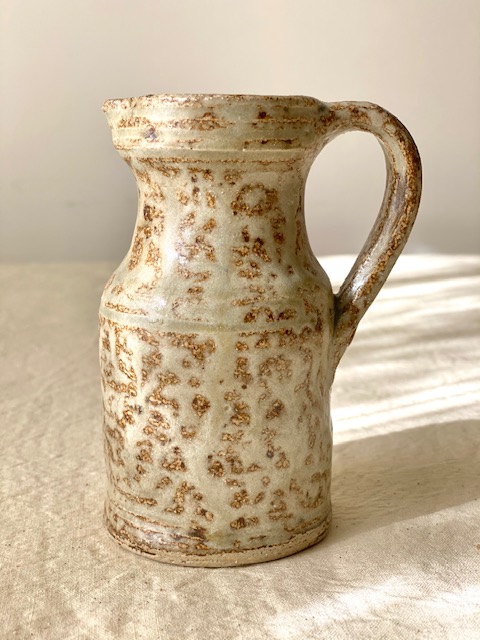 Pompon Bazar Mini Stoneware Vase Milk Jar
