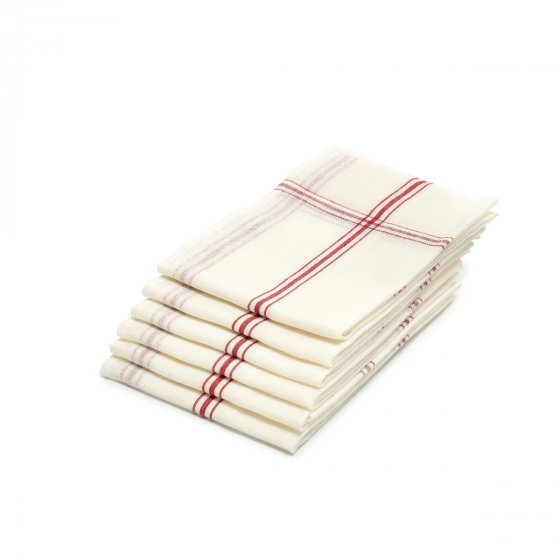 Libeco White and Red Jam Tea Towel