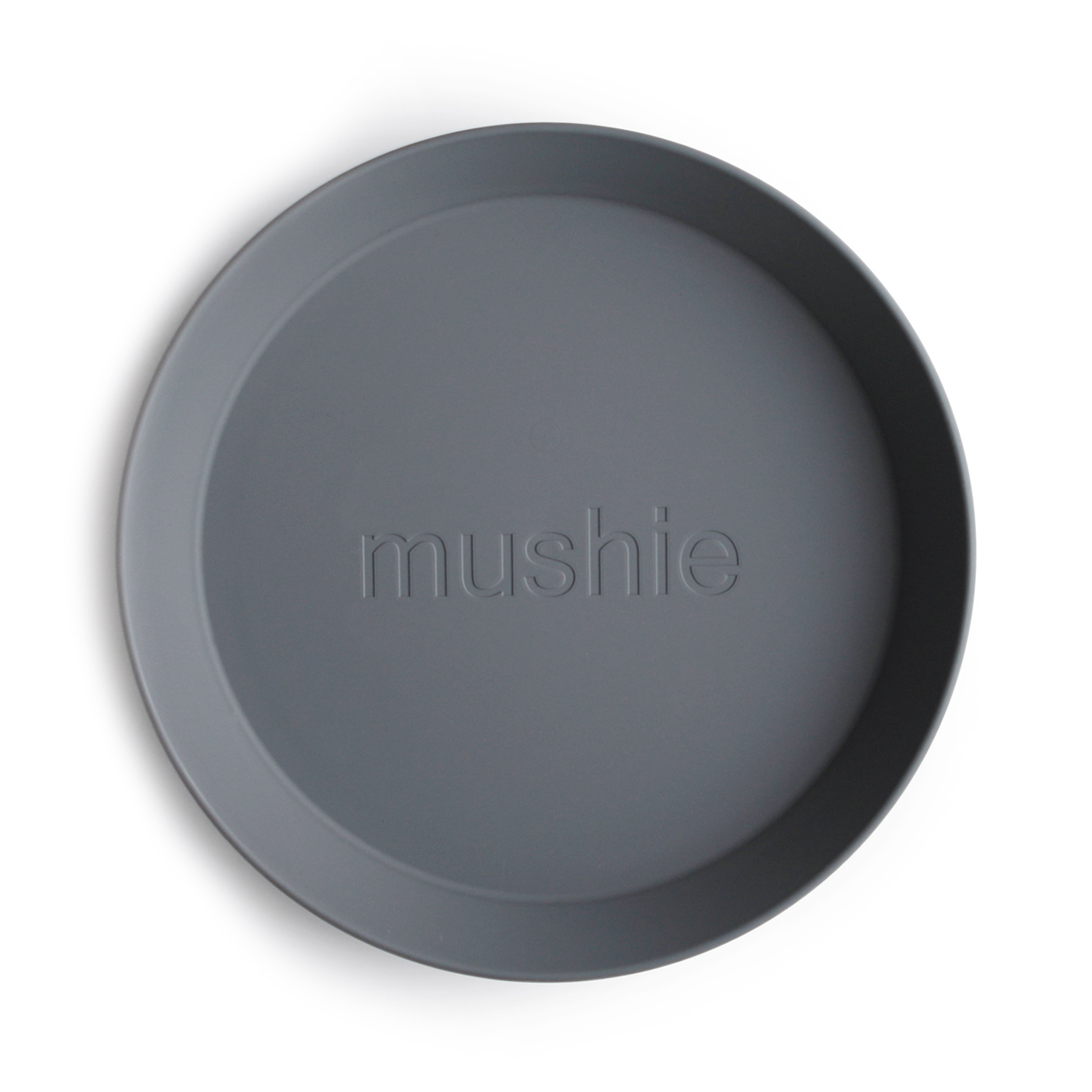 Mushie Set of 2 Smoke Gray Plates