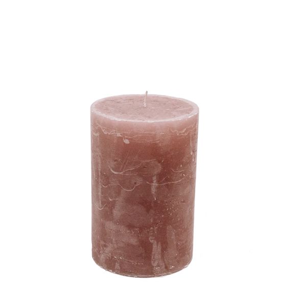 Brandedby 10 x 15cm Antique Pink Pillar Candle