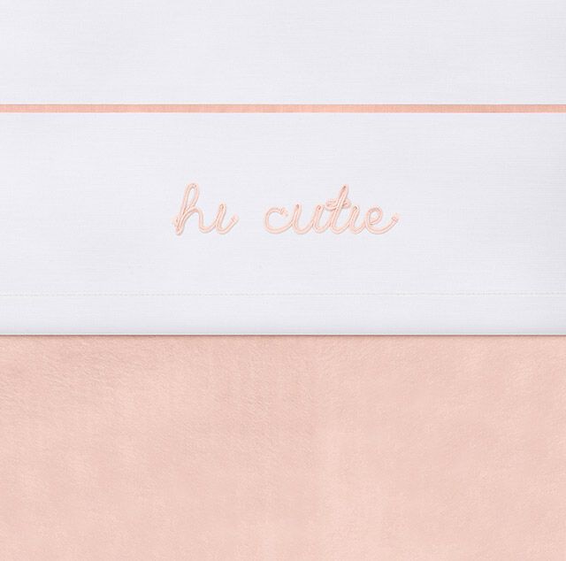 Jollein 75 X 100cm Pink Hi Cutie Crib Sheet