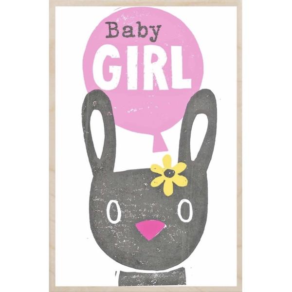 The Wooden Postcard Company Baby Girl Postcard