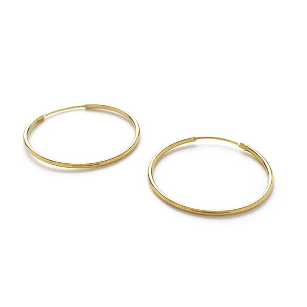 Bali Hoop Gold Large Earrings