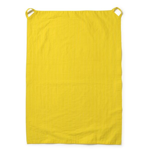 BaSE Yellow Dotted Line Tea Towel