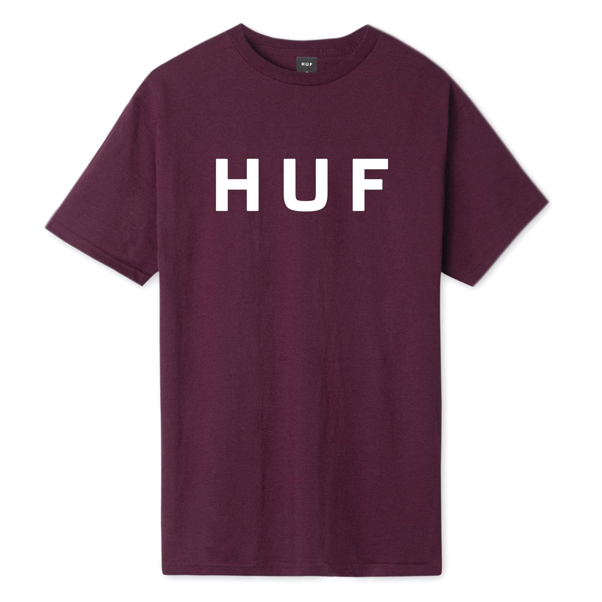 HUF OG Logo T-Shirt Burgundy