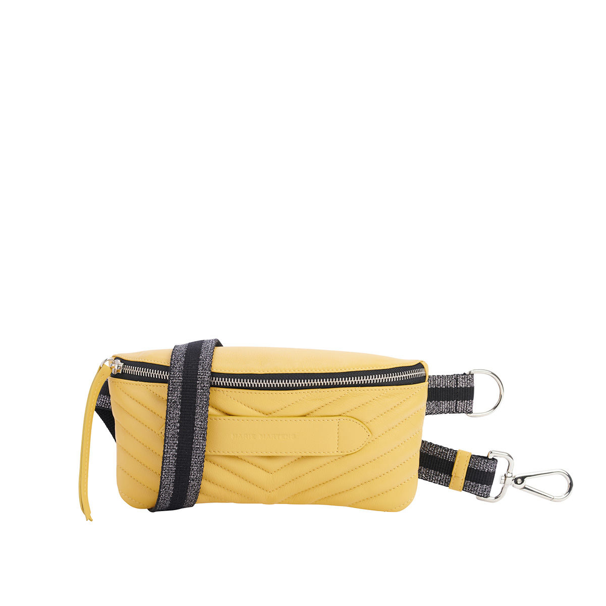 Marie Martens Coachella Quilted Yellow Belt Bag